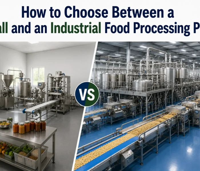 small vs industrial food processing plants