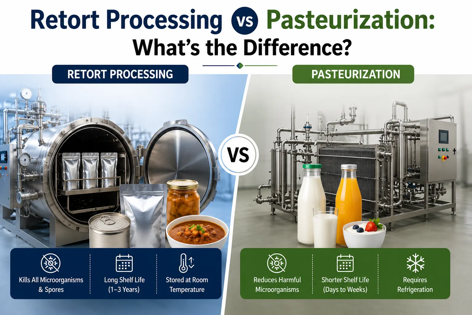 Retort Processing vs Pasteurization