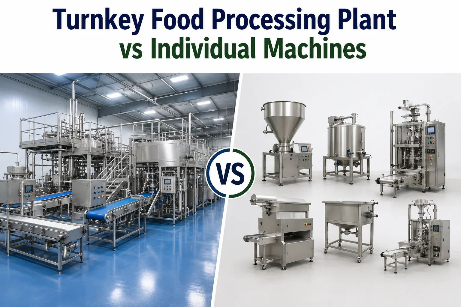 Turnkey Food Processing Plant vs Individual Machines