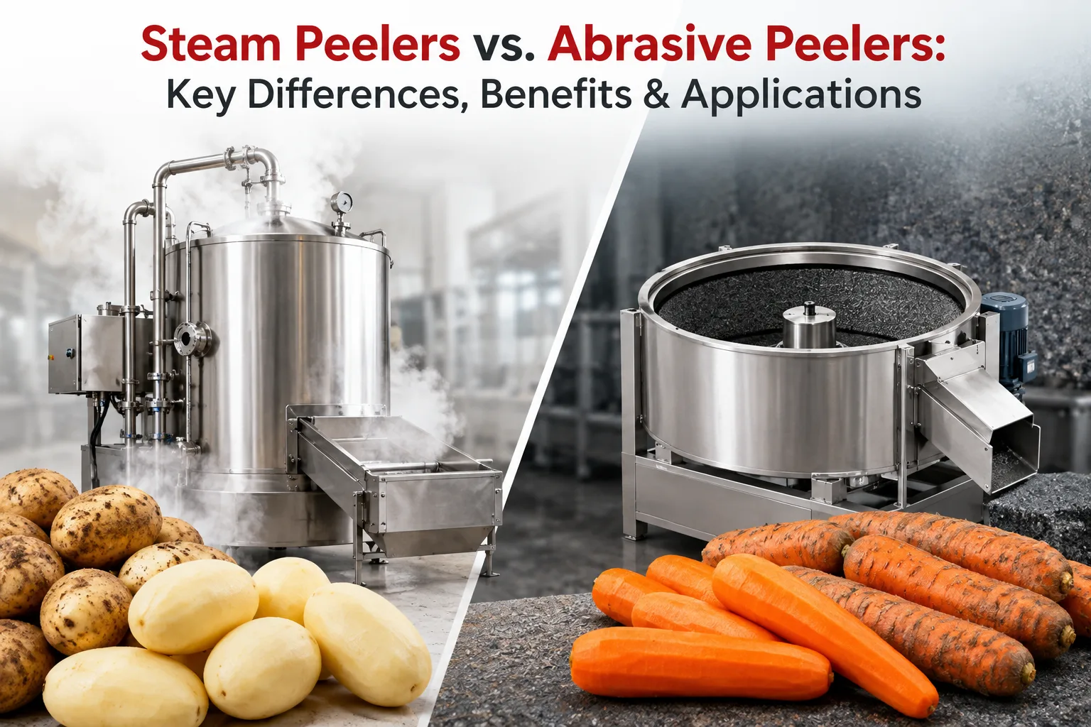 Steam Peelers vs. Abrasive Peelers