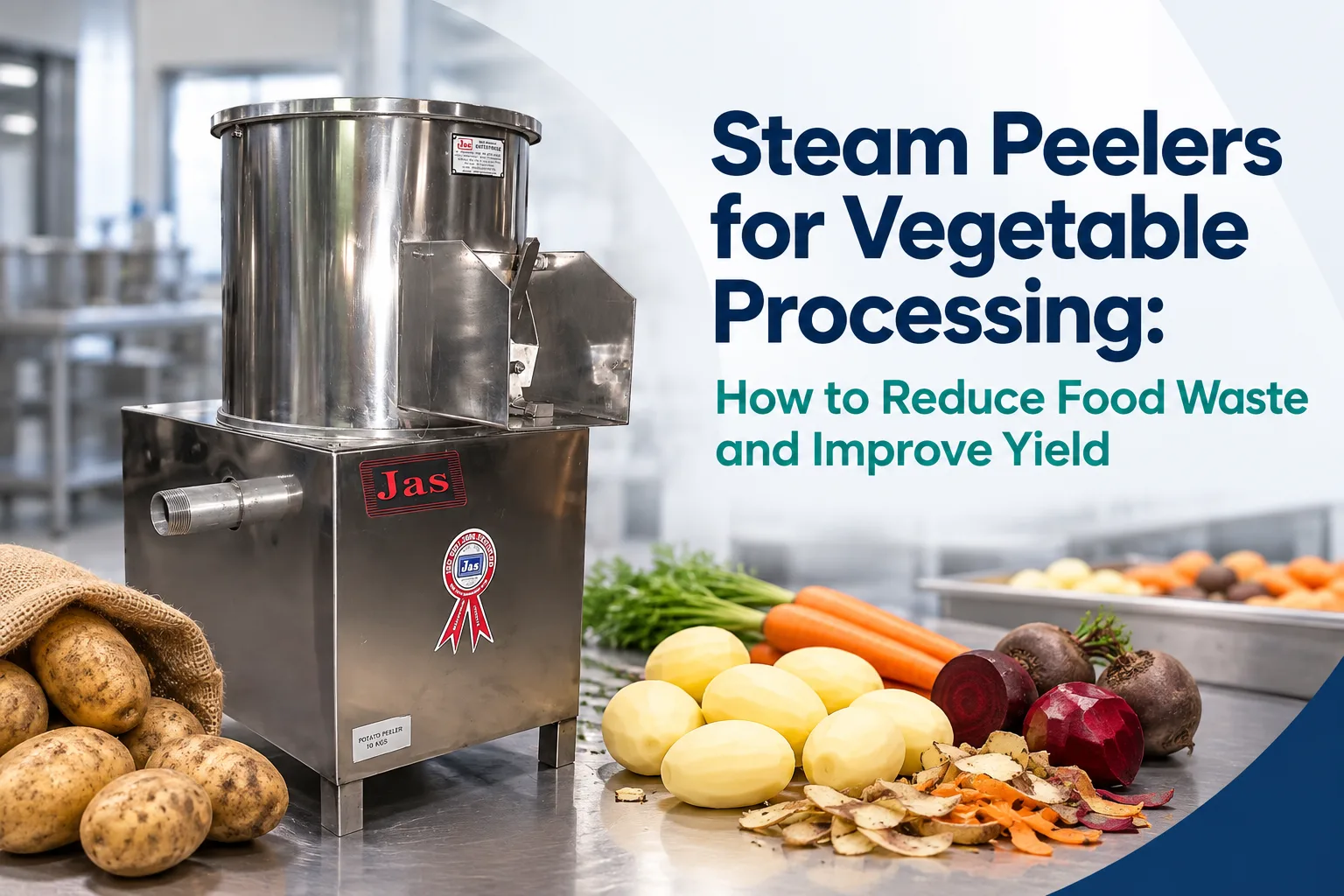 steam peeling machine for vegetable processing