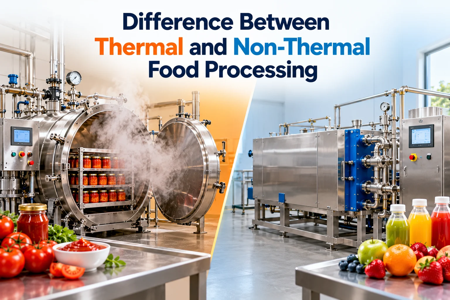 difference between thermal and non thermal process​